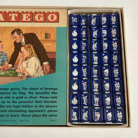 s-l400.jpg Vintage 1961 Stratego Game by Milton Bradley Complete 4916